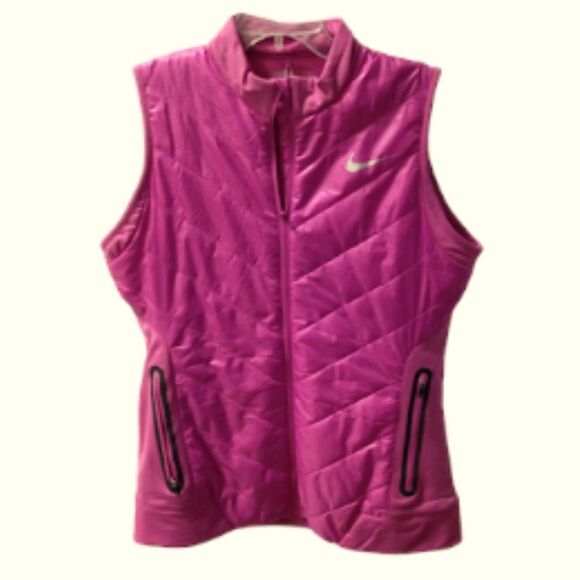 Nike Stay Warm Quilted Performance Mixed Media Golf Vest Pink Size Large - Picture 3 of 10